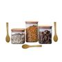 Imagem de Conj 3 Potes De Vidro Tatu-bola 1000ml/800ml/600ml -ilc Natu