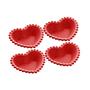 Imagem de Conj 4 Bowls Petisqueiras Coração Beads Vermelho 13 cm - Bon Gourmet