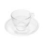 Imagem de Conj 4 Xicaras de café Cristal com pires Pearl 80 ml