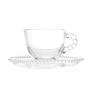 Imagem de Conj 4 Xicaras de café Cristal com pires Pearl 80 ml