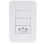 Imagem de Conj 4x2 2 Interruptor Simp 1 Tomada 2P+T 10A Branco TABLET