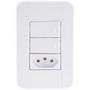 Imagem de Conj 4x2 2 interruptores simples 10a 250v e 1 tomada 2p+t 10a 250v branco - TRAMONTINA