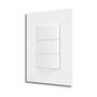 Imagem de Conj. 4x2 Interruptor Triplo Simples Branco Gloss - Blux