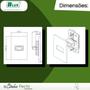 Imagem de Conj. 4x2 Interruptor Triplo Simples Branco Gloss - Blux