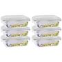 Imagem de Conj. 6 Potes Vidro Retangular Mantimentos 640ml