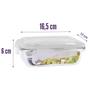 Imagem de Conj. 6 Potes Vidro Retangular Mantimentos 640ml