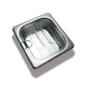 Imagem de CONJ 8 CUBAS Gastronômicas Em INOX GN 1/6x65 mm 900 ml + 8 TAMPAS 1/6 Em POLICARBONATO Com ABERTURA Para COLHERES e CONCHAS SB