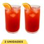 Imagem de Conj De 2 Copos De Vidro Canelado Frisado 450ml Transparente
