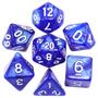 Imagem de Conj. de 7 dados - Azul Marmorizado - RPG