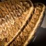 Imagem de Conj Kit Cesto Oval Fruteira Decorativo De Seagrass Fibra Natural Frutos Legumes Estrutura Metálica Multiuso Cozinha Sala Jantar
