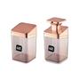 Imagem de Conj Rose Gold Lavabo Porta Algodão e Dispenser Luxo Pia