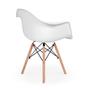 Imagem de Conjunto 02 Cadeiras Charles Eames Wood Daw Com Braços Design - Branca