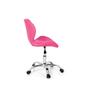 Imagem de Conjunto 02 Cadeiras Office Eiffel Slim Base Giratória - Rosa