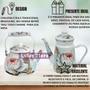 Imagem de Conjunto 02 Pçs Chaleira Esmaltada 2,5 Lts / Bule Esmaltado 1,2 Lts Com Indução Decoração Opcional A5 Importadora