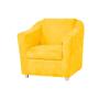 Imagem de Conjunto 02 Poltronas Decorativa Para Escritório E Sala De Estar Tilla Suede Amarelo