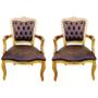 Imagem de Conjunto 02 Poltronas Luis XV Encosto Capitone - Tommy Design