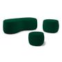 Imagem de Conjunto 03 Puffs Decorativos Living Aisha Orgânico Bouclê Verde - Desk Design