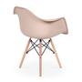 Imagem de Conjunto 04 Cadeiras Charles Eames Wood Daw Com Braços Design - Nude