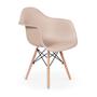 Imagem de Conjunto 04 Cadeiras Charles Eames Wood Daw Com Braços Design - Nude