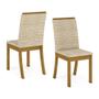 Imagem de Conjunto 04 Cadeiras Estofadas Isa Henn Nature Com Linho