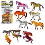 Imagem de Conjunto 06 Pçs Cavalos Animais Variados Vaquejada Fazenda - Toy King Brinquedo Banho Piscina Praia