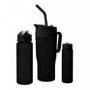 Imagem de Conjunto 1 Caneca com 2 Garrafas Squeeze Preto - Lyor