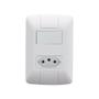 Imagem de Conjunto 1 Interruptor Simples   1 Tomada C/ Placa Mod. Aria 2P T 250V Cor: Branco 4 X 2 -TRAMONTINA