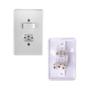 Imagem de Conjunto 1 Interruptor Simples   1 Tomada Com Placa Stylus 2P T 250V/10A Branco 4 X 2 20200 Ilumi