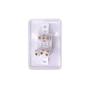 Imagem de Conjunto 1 Interruptor Simples   1 Tomada Com Placa Stylus 2P T 250V/10A Branco 4 X 2 20200 Ilumi