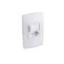 Imagem de Conjunto 1 Interruptor Simples 10A 250v e 1 Tomada Tripolar 20A 250v Branco Rubi - Force Line