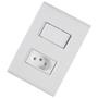 Imagem de Conjunto 1  Interruptor Simples+1Tomada 2P+T 10A Liz Tramontina