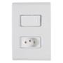 Imagem de Conjunto 1  Interruptor Simples+1Tomada 2P+T 10A Liz Tramontina