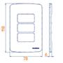 Imagem de Conjunto 1 Interruptor Simples + 2 Interruptor Paralelo 4x2 B3 MarGirius
