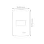 Imagem de Conjunto 1 Interruptor Simples 4x2 Branco Siena 6511 Alumbra