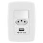 Imagem de Conjunto 1 Simples + 1 Tomada 10A + 1 Usb - Ilumi Lev