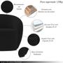 Imagem de Conjunto 1 Sofá Living 160cm e 1 Poltrona Decorativa Sala de Estar Íbis Encosto Fixo Veludo Preto G33 - Gran Belo