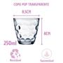 Imagem de Conjunto 10 Copo de Vidro Transparente Bangkok 250ML Redondo