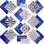 Imagem de Conjunto 10 Formas 3d Gesso E Cimento Abs Azul 1mm Lindíssimo