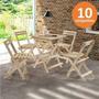 Imagem de Conjunto 10 Mesas e 40 Cadeiras Dobráveis em Madeira Maciça Yescasa