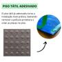 Imagem de Conjunto 10 Peças Piso Tátil PVC Adesivo Cinza 25x25cm