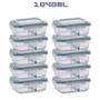 Imagem de Conjunto 10 Potes Retangular c Divisória 1040ml Marmita Fit