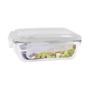 Imagem de Conjunto 10 Potes Retangular Vidro Hermetico c Trava 1040 ml