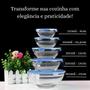 Imagem de Conjunto 10 Potes Tigelas Vasilhas Bowls Em Vidro Com Tampa
