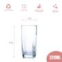 Imagem de Conjunto 12 Copos Vidro Bali Transparente 320 ml Casa Linda