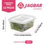 Imagem de Conjunto 12 Potes 750ml Retangular Multiuso Natural Jaguar