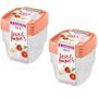Imagem de  Conjunto 12 Potes 800ml - Freezer e Micro-Ondas Sanremo Para Marmita Cor Sortida