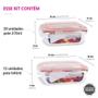 Imagem de Conjunto 12 Potes Vidro Herméticos 640ml + 20 Potes 370ml