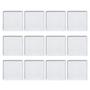 Imagem de Conjunto 12 Pratos de Porcelana Branco Quadrados Rasos 16x16cm Americana Germer