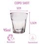 Conjunto 18 Copos Shot Vidro Tequila Cachaça Dose 45ml Bar - TODO DIA Imagem de Conjunto 18 Copos Shot Vidro Tequila Cachaça Dose 45ml Bar