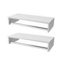 Imagem de Conjunto 2 cabideiros mdf para parede com arara porta roupas 60cm